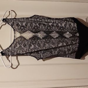 Marilyn Monroe Lacey black and white leotard